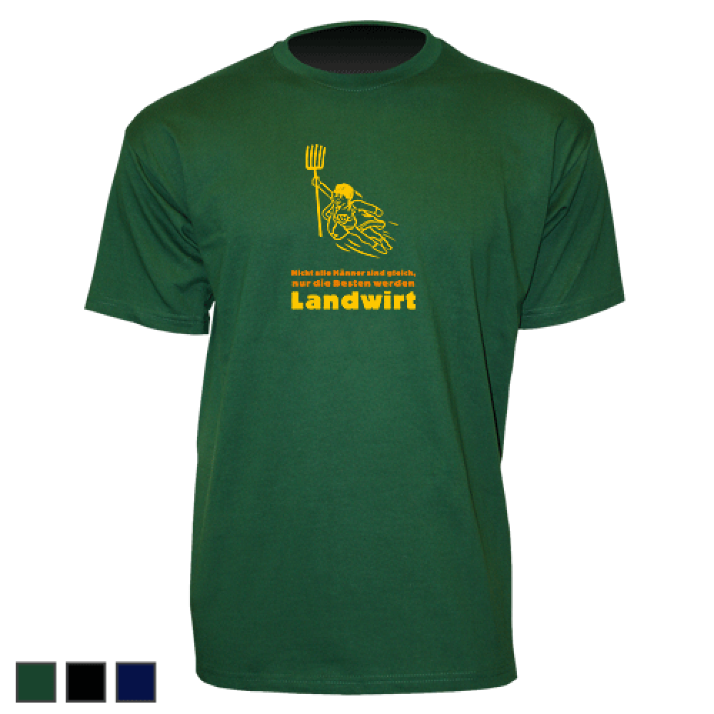 T-Shirt - Motiv 1011, Größe S, grün, Brust