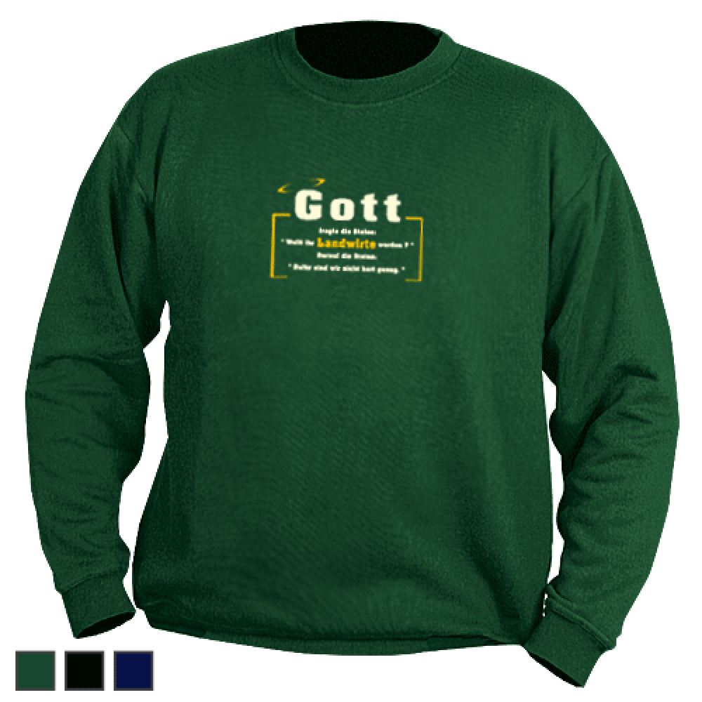 Sweat-Shirt - Motiv 1009, Größe M, grün, Brust