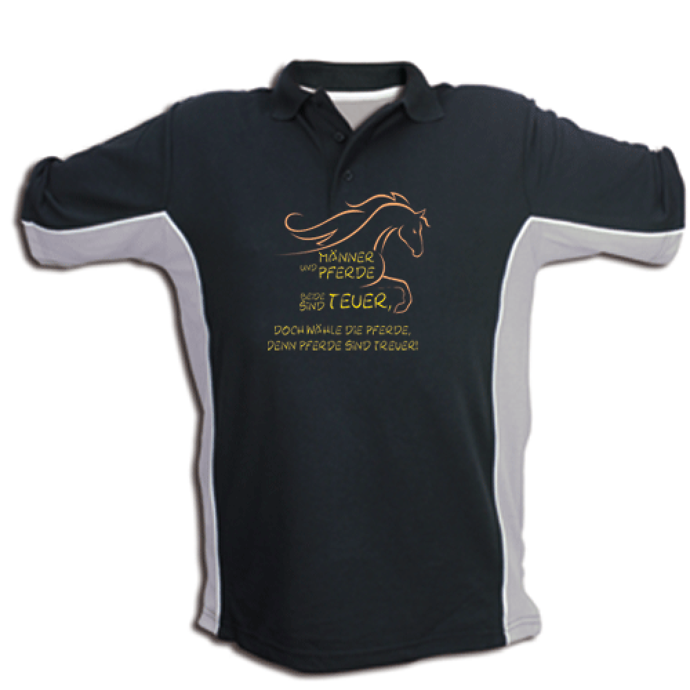 Polo-Shirt Bicolor Motiv 3001