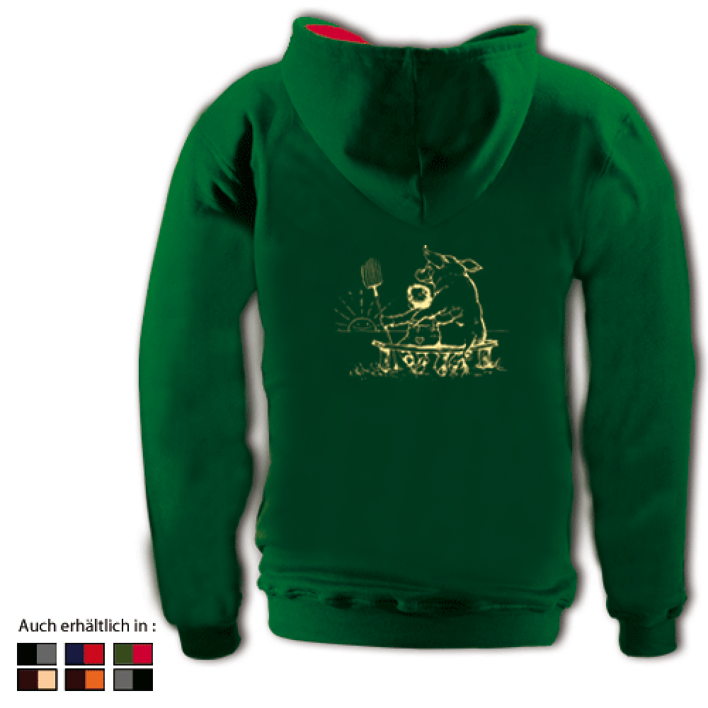 Kapuzensweater mit farbigen Innenteil - Motiv 1039