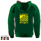 Kapuzensweater mit farbigen Innenteil - Motiv 1029