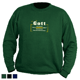 Sweat-Shirt - Motiv 1009, Größe M, grün, Brust