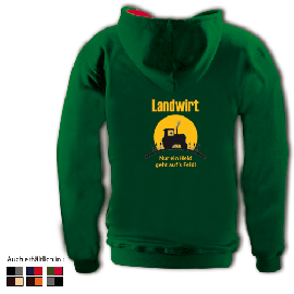 Kapuzensweater mit farbigen Innenteil - Motiv 1008