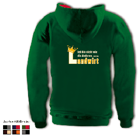 Kapuzensweater mit farbigen Innenteil - Motiv 1015