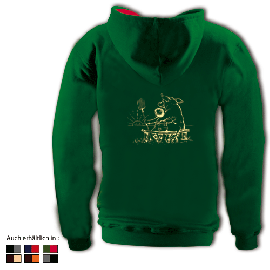 Kapuzensweater mit farbigen Innenteil - Motiv 1039