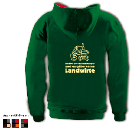 Kapuzensweater mit farbigen Innenteil - Motiv 1010