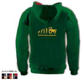 Kapuzensweater mit farbigen Innenteil - Motiv 1024