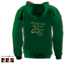 Kapuzensweater mit farbigen Innenteil - Motiv 3004